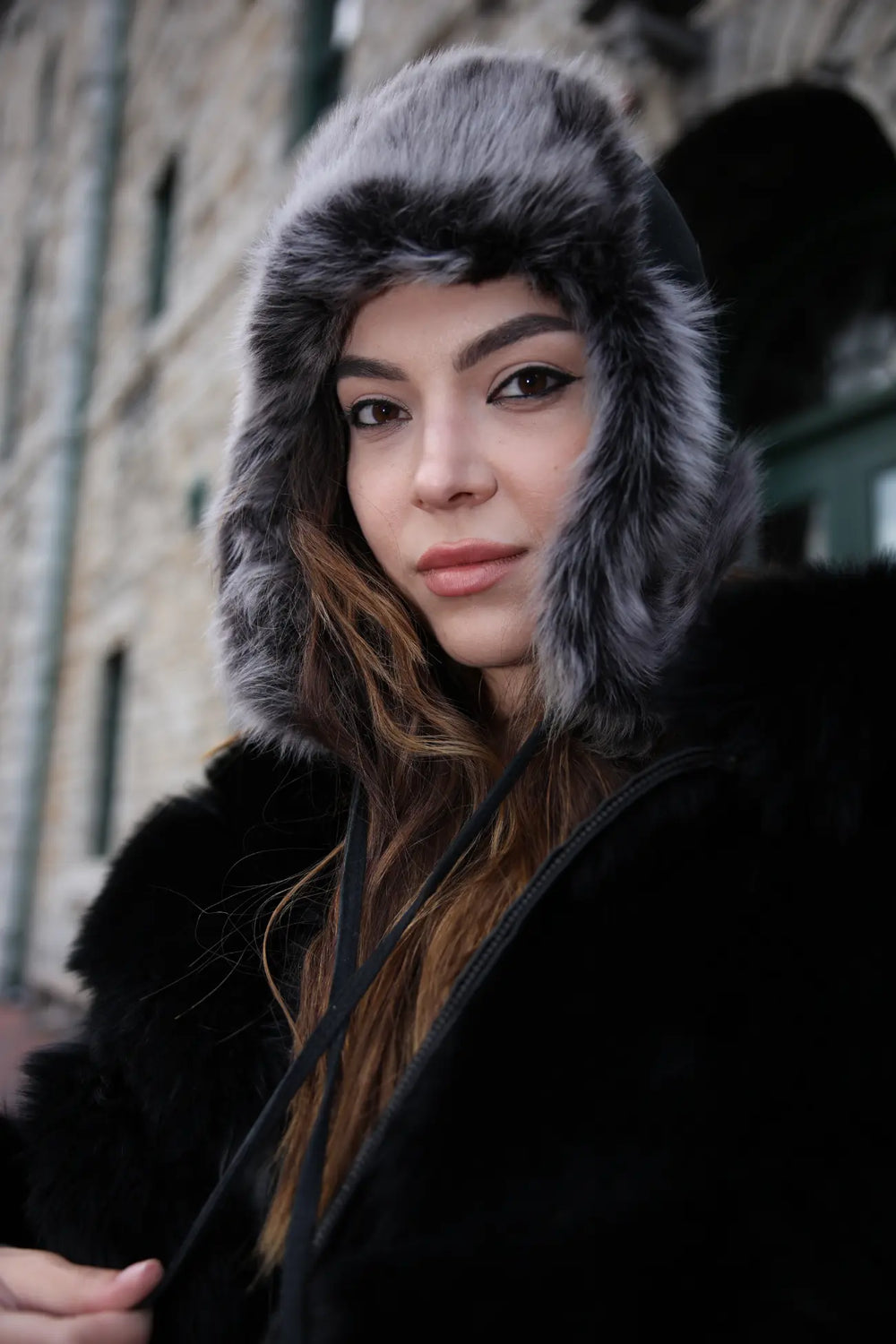 Toscana shearling trapper hat