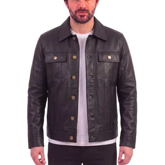 Mason Trucker Leather Jacket