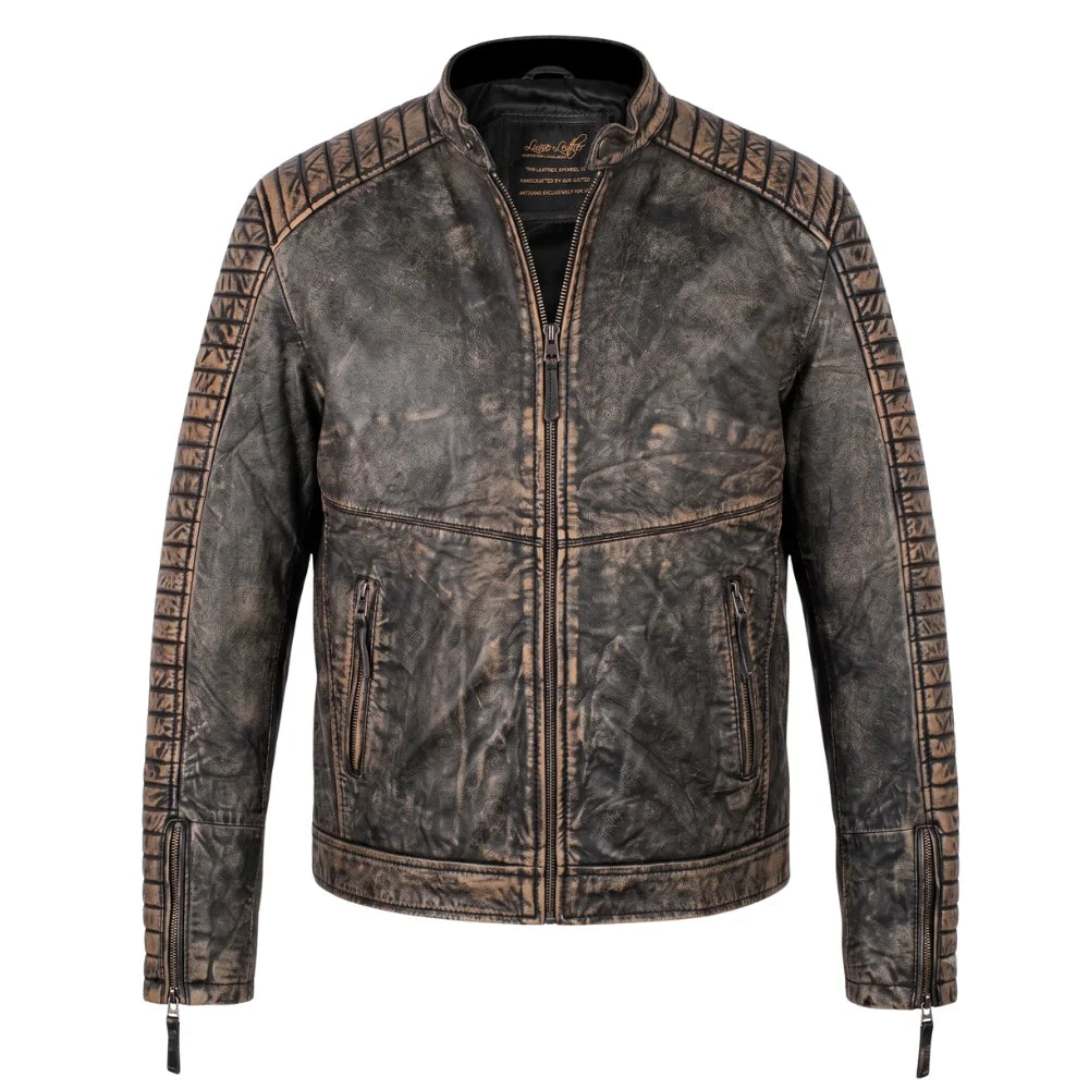 Men's Prato Black Leather Jacket