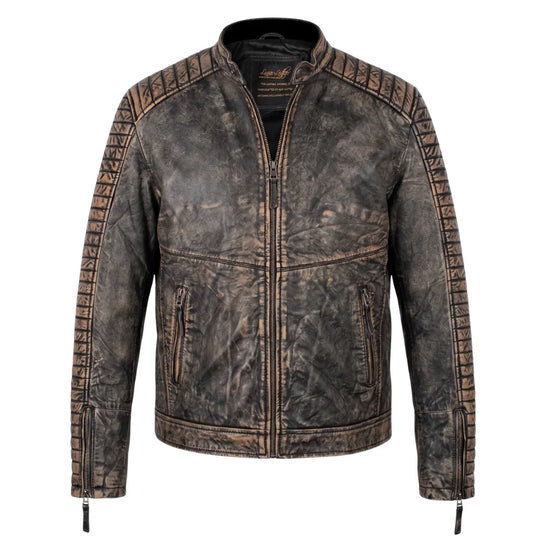 Men's Prato Black Leather Jacket
