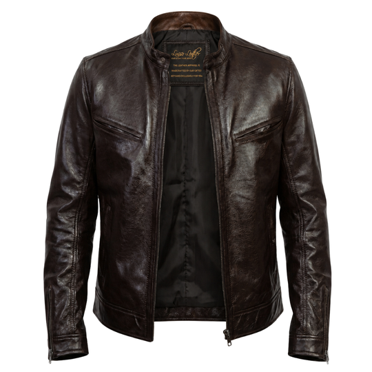 Plain black moto style jacket