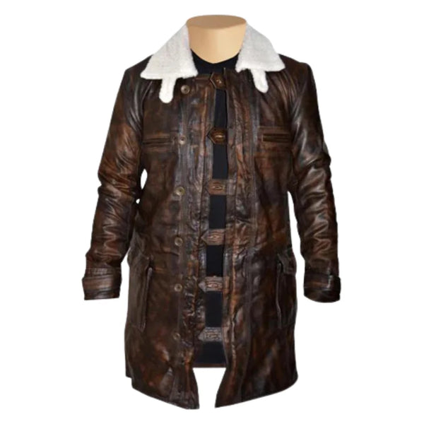 The Dark Knight Rises Bane's Distressed Leather Trench Coat
