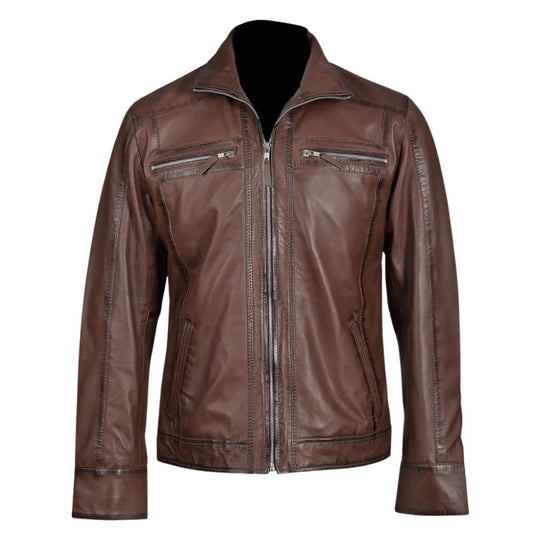Thatchers premium hand waxed brown leather jacket