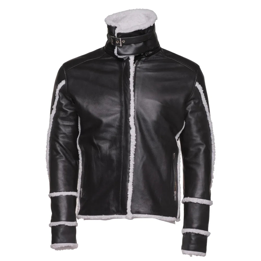 Harry's Sherpa Leather jacket with double collar
