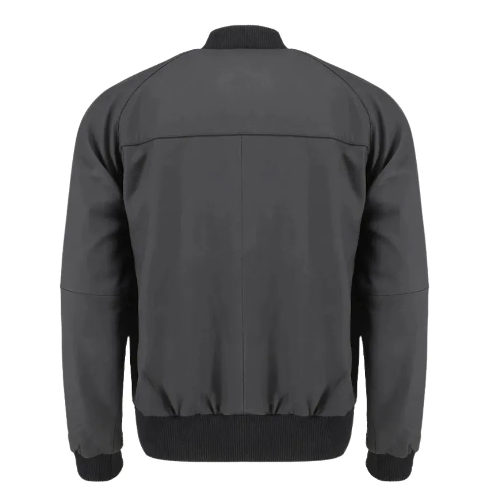 Colt matte black ribbed bomber jacket
