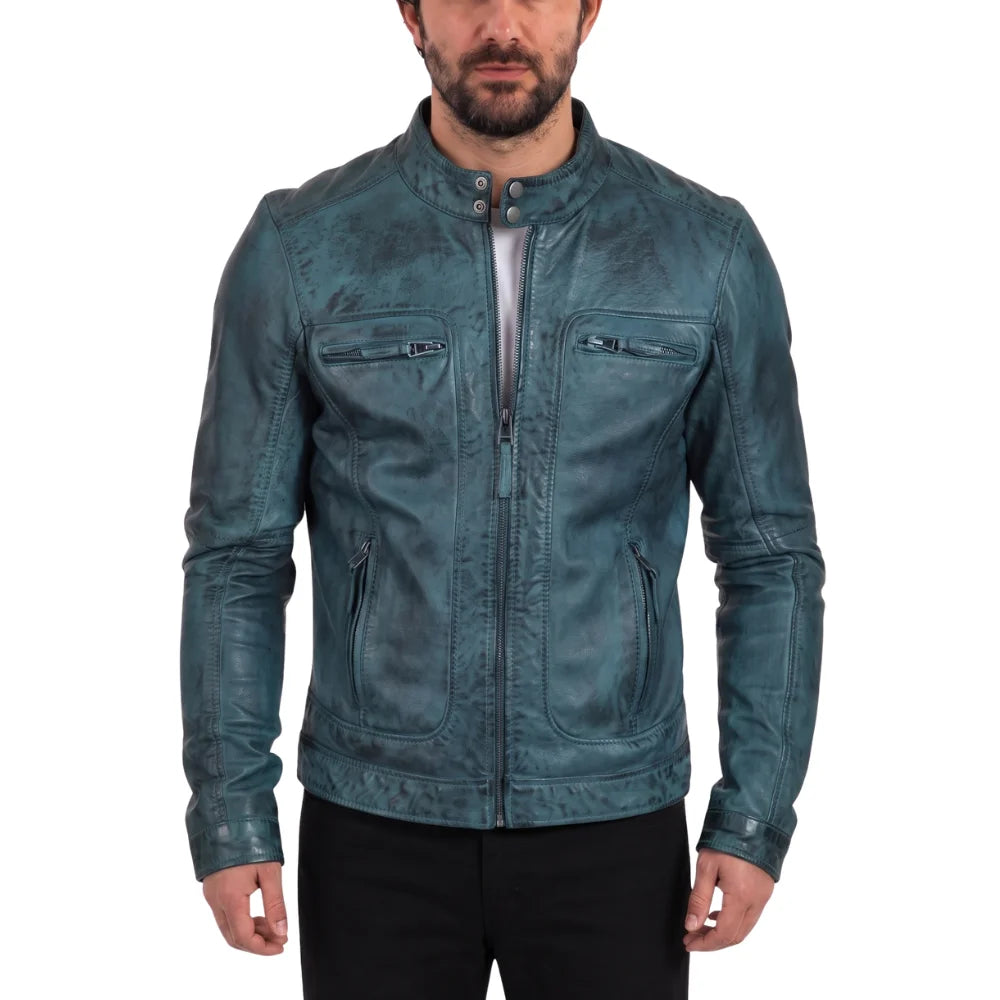 Sapphire Denton's Distressed Leather Jacket