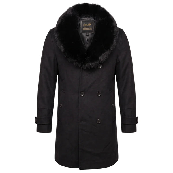 Farrel's Cashmere 3/4 length trench coat with Fox Fur collar