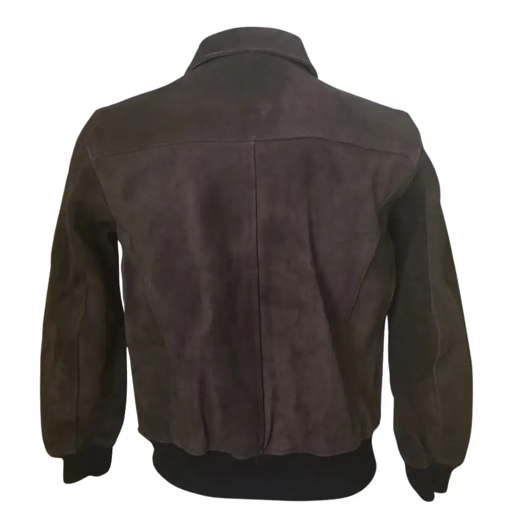 Bernard's Dark Brown Bomber Style Leather Jacket