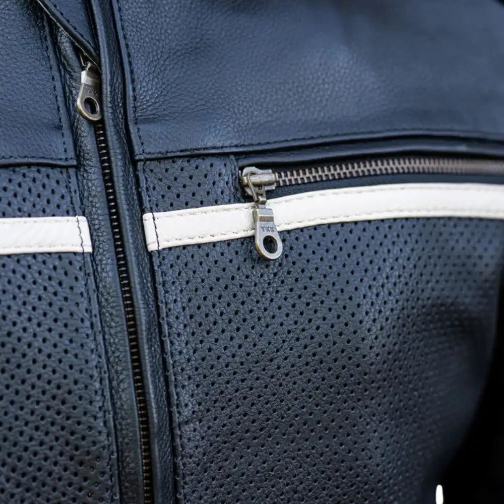 Black Armored Cafe Racer Leather Motorcycle Jacket – Lusso Leather
