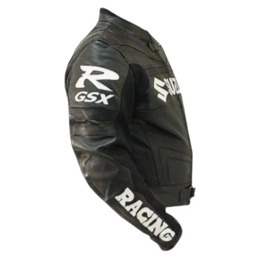 Detailed shot of the integrated shoulder and elbow armor inserts, featuring reinforced double-stitching for enhanced abrasion resistance.