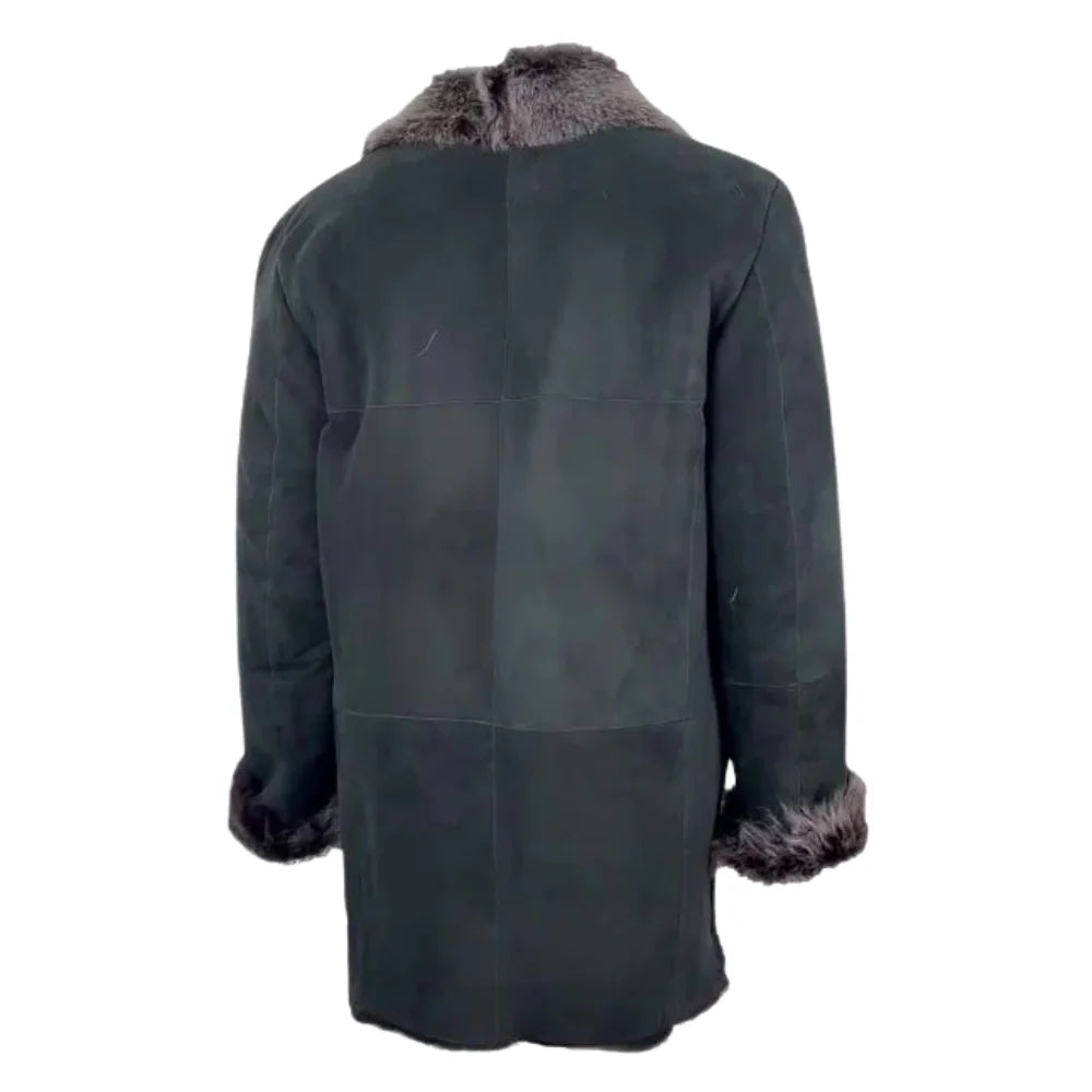 Georges Toscana Shearling Sheepskin Coat back view shearling coat