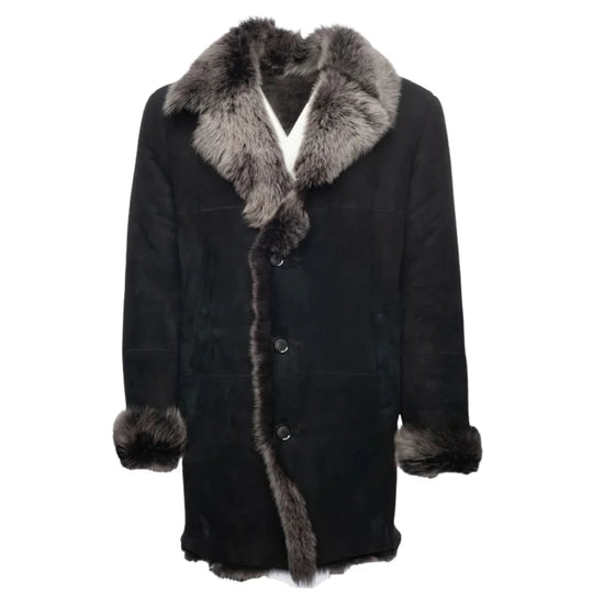 Georges Toscana Shearling Sheepskin Coat front view Toscana shearling sheepskin coat