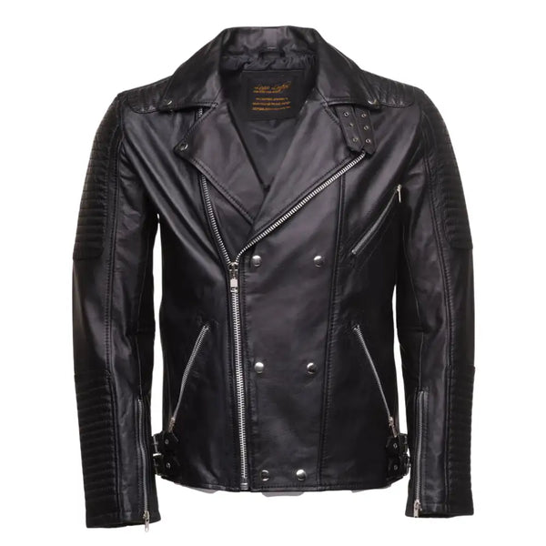 Micheals Snap Buttoned Leather Biker Jacket