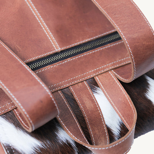 Rustic Hide Carryall backpack