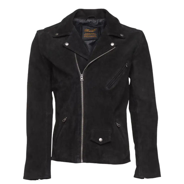 Silva's Black Suede Leather Biker Jacket