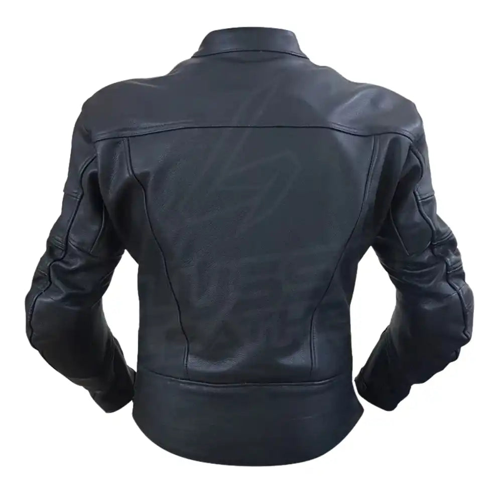 Back view showing the aerodynamic speed hump and extensive accordion stretch panels for maximum mobility in a racing tuck.