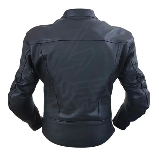 Back view showing the aerodynamic speed hump and extensive accordion stretch panels for maximum mobility in a racing tuck.