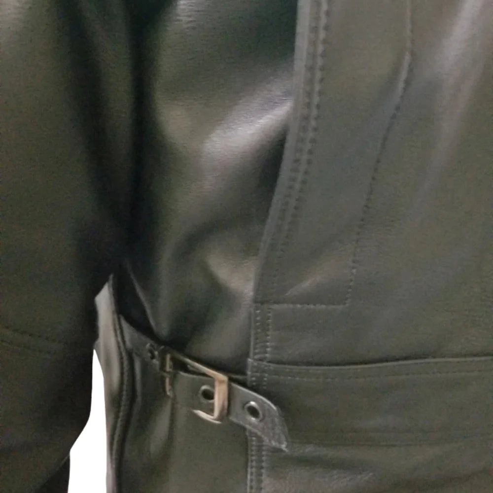 The Classic Leather Jacket close up leather texture