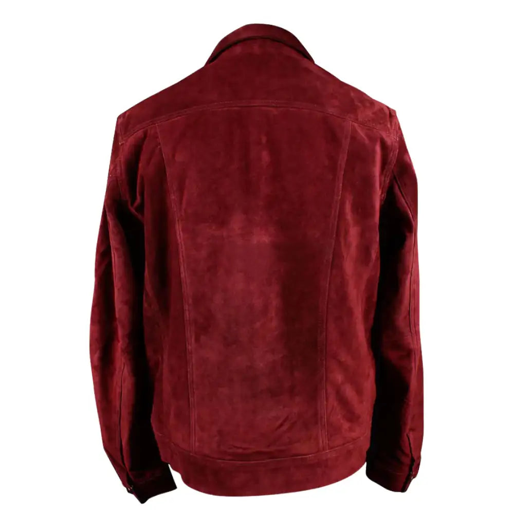 Weston's Maroon Suede Leather Shirt