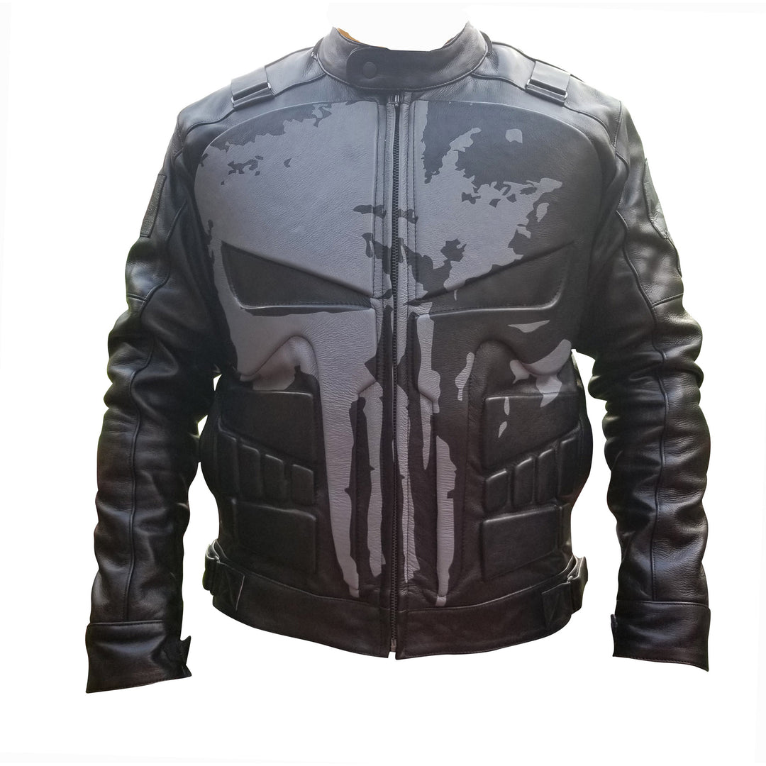 Punisher s motorcycle leather jacket