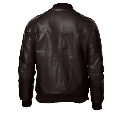 Black Bomber Style Ribbed Jacket, Biker Jacket – Lusso Leather