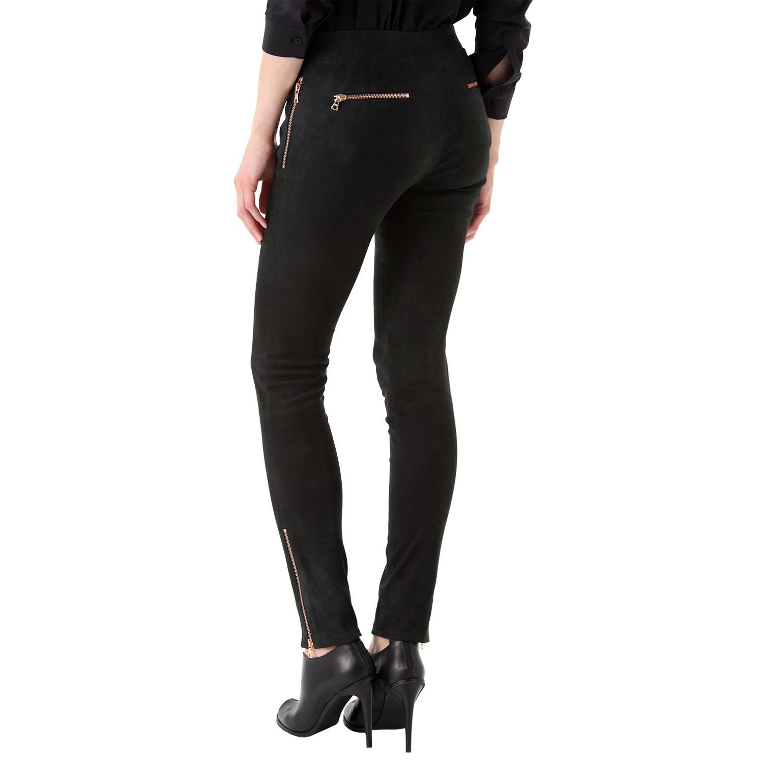 Black Suede leather pants, faux suede pants, women pant – Lusso Leather
