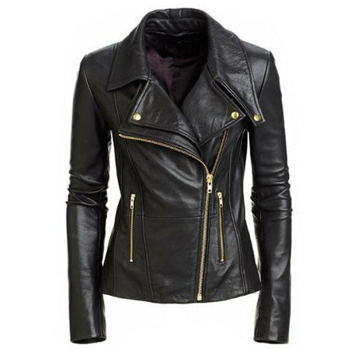 Hailey Biker Jacket with Double lapels, women leather jacket – Lusso ...
