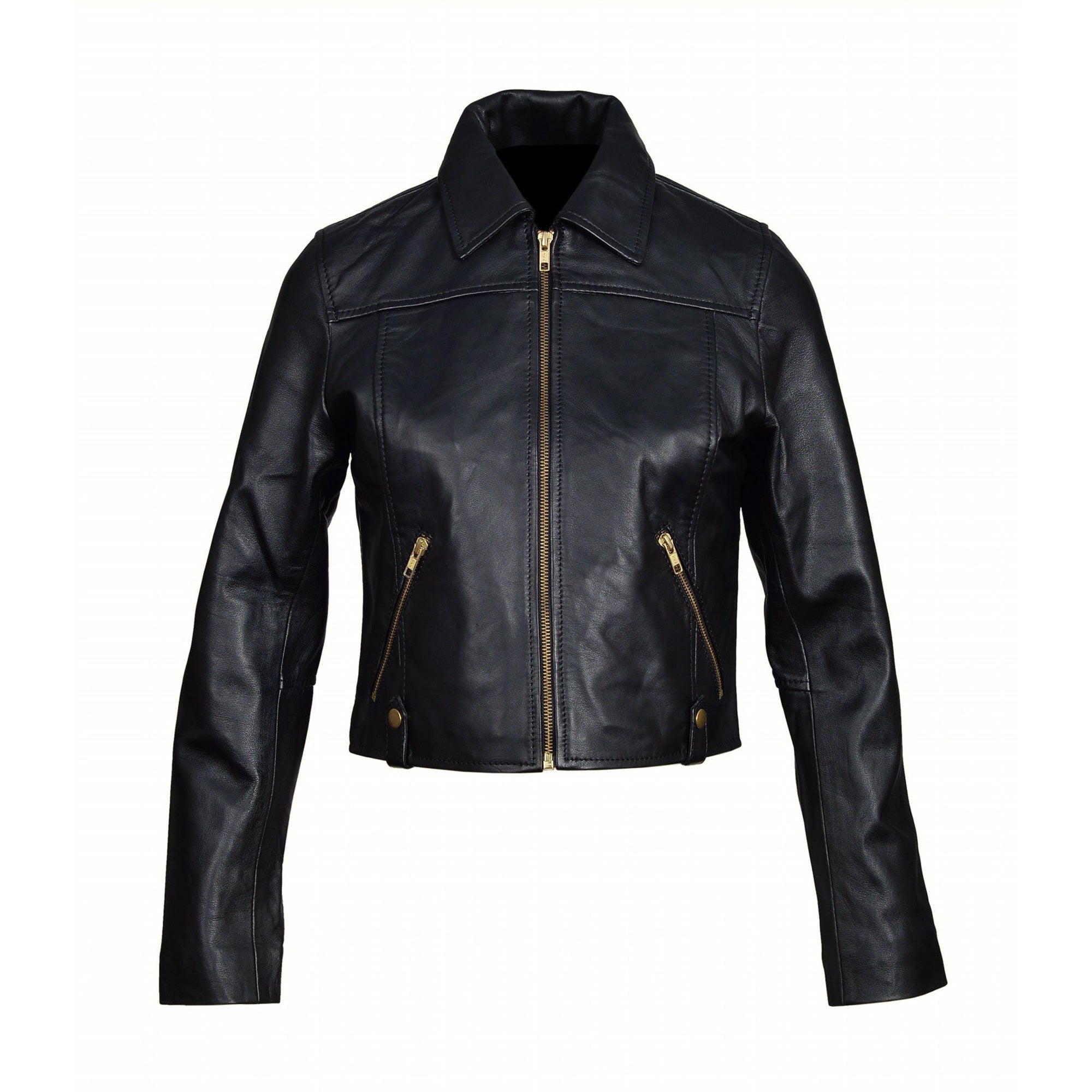 Moesha's Classic Crop Leather Jacket, Pure Leather Jacket – Lusso Leather