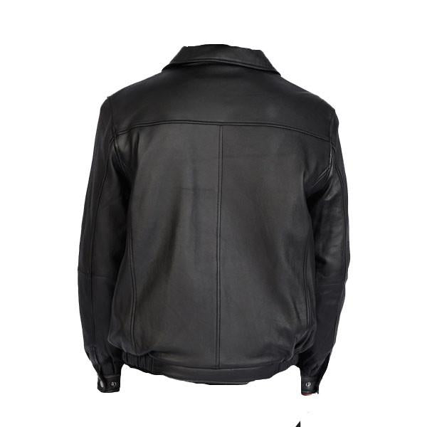 Bomber Leather Jacket with Spread Collars, Biker Jacket – Lusso Leather