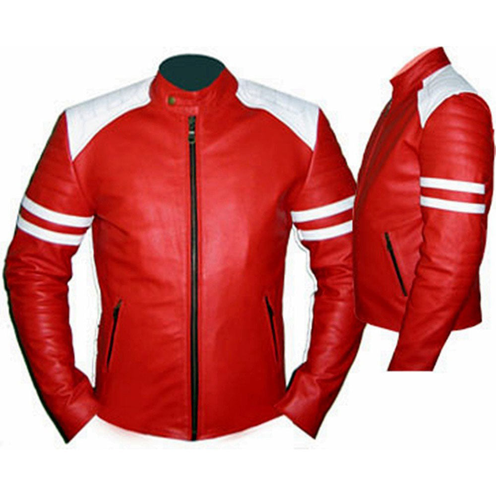 Red racer jacket with armor protection, vintage racing jacket – Lusso ...