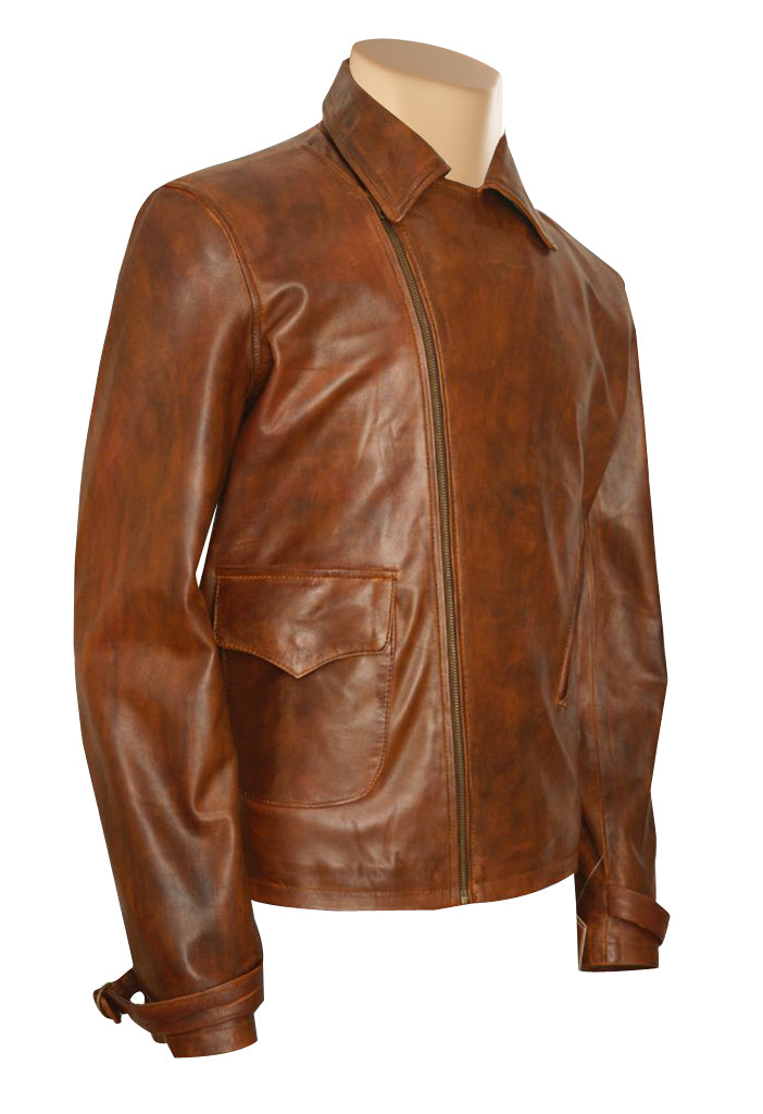 Captain America s Brown Biker Leather Jacket