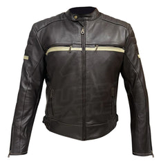 Cui Ribbed Cuff Faux Leather Jacket